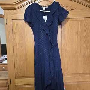 Elegant Michael Kors Navy Ruffle Dress Size XXS. Originally $225.00